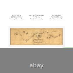1811 Mississippi River Map Framed Vintage Map of Mississippi River Wall Art