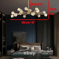 18-Light Modern Crystal Chandelier G9 LED Sputnik Pendant Light Ceiling Fixture