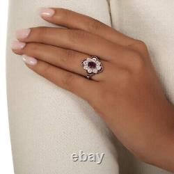 1910 Vintage Art Deco 4.50CT Ruby Oval Cut Lab-Created Engagement Ring For Her