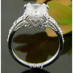 1930s Vintage 2.70Carat European Cut Lab-Created Diamond Antique Art Deco Ring