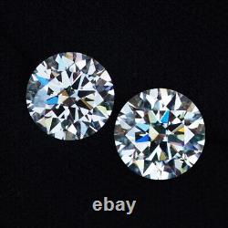 1.50Ct/2P/6MM. White Diamond Cut Round Moissanite Top Quality New Listing Antique