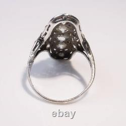 2.11 Ct Round Cut Lab Created Diamond Vintage Art Deco Engagement Ring 14k Gold