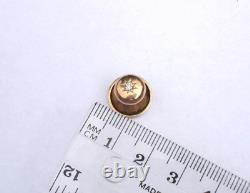 (2.5)mm Diamond High quality 14k GOLD Antique Single Cufflink -Pendant earring