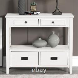 36'' Console Table Hallway Sofa Table with 4 Drawers and 1 Storage Shelf