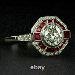 3Ct Round Cut Lab-Created Diamond Antiquated Fancy Style Old Vintage 1920's Ring