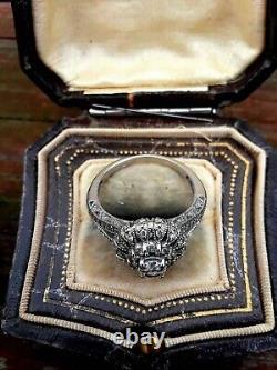 3.21 Ct Round Cut Lab-Created Diamond Unique Openwork Style Vintage Antique Ring