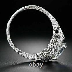 3.51 Ct Round Cut Lab-Created Diamond Royal Iconic 1930's Vintage Art Deco Rings