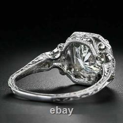 3.51 Ct Round Cut Lab-Created Diamond Royal Iconic 1930's Vintage Art Deco Rings