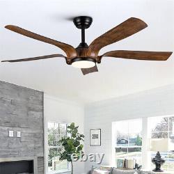 56In Farmhouse Smart Ceiling Fan Brown Blades withLED Light & Remote/APP Control