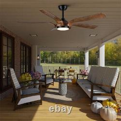 56In Farmhouse Smart Ceiling Fan Brown Blades withLED Light & Remote/APP Control