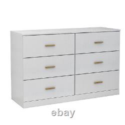 6 Drawers Dresser Modern Storage Organizer Cabinet Chest of Drawers for Bedroom