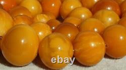 Amber Necklace 114 G Antique Baltic Natural High Quality Yellow White Red Colour