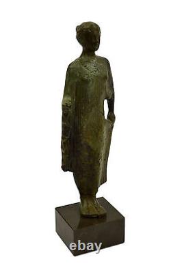 Ancient Greek aged statue Kore Katyatid bronze marble based sculpture artifact