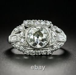 Antique 2.80CT White Round Old European Diamond Vintage Engagement Ring 14k Gold