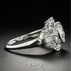 Antique 2.80CT White Round Old European Diamond Vintage Engagement Ring 14k Gold