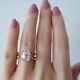 Antique 3 Shank Band Solitaire Moissanite Cushion Cut Engagement Ring For Women