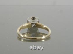 Antique Art Deco 14k Two Tone Natural Diamond Engagement Wedding Ring