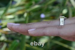 Antique Art Deco 2 Stone Diamond Emerald Toi et Moi Engagement Ring