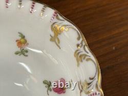 Antique KPM Berlin Floral Decorated Footed Cup & Saucer Set, 2nd Quality