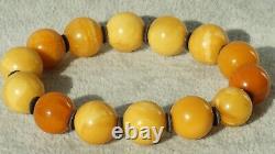 Antique Natural Baltic Amber Bracelet Honey White High Class Color From Europe