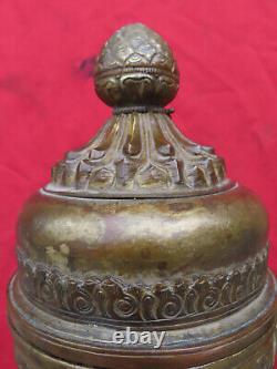 Antique Old Master Quality Handmade White Metal Tibetan Tea Pot, Nepal