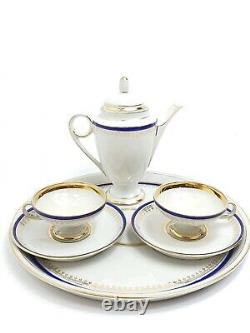 Antique high-quality crockery coffee service set 2 pers. Porcelain around 1920s