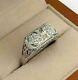 Art Deco 2.00Ct Round Cut Lab Created Diamond Filigree Antique Engagement Rings