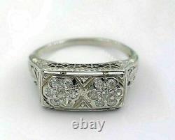 Art Deco 2.00Ct Round Cut Lab Created Diamond Filigree Antique Engagement Rings