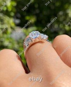 Art Deco Cluster Ring Oval Moissanite Engagement Ring MultiStone AnniversaryRing