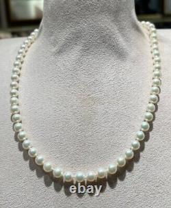 Beautiful Art Deco C1920's Platinum and Diamond Exceptional Quality Pearls
