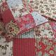 Beautiful Shabby Cottage Pink Brown Red Blue Ivory Leaf Rose Elegant Quilt Set
