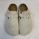 Birkenstock New witho Box Boston Modern Suede Antique White Suede Nar Select Size