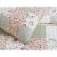 Cozy Chic Country Shabby Cottage Pink Red Green Lace Lilac Sage Ruffle Quilt Set