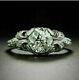 Era 1.75 CT OEC Diamond Royal Antique Style Vintage Bridal Ring 14K White Gold