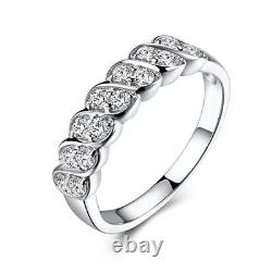 Fine Ring Round Cut 0.5ct Moissanite Solid 10K White Gold High Quality Antique