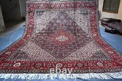 Geometric Vintage Caucasian Area Rug 10x13 ft Fine Handmade Oriental Wool Carpet