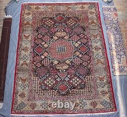 Geometric Vintage Caucasian Area Rug 10x13 ft Hand Knotted Oriental Wool Carpet