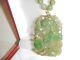 Gia Cert. Jadeite Jade Antique Pendant, Jadeite Bead Necklace,'a' Quality