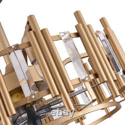 LED Gold Chandelier Semi Flush Mount 20 Ceiling wiht Light Pendant Lamp Fixture