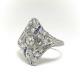 Lab-Created diamond vintage art deco antique engagement rings 2.50 ct round cut