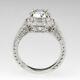 Lab-created diamond vintage art deco antique engagement rings 2.50 ct round cut