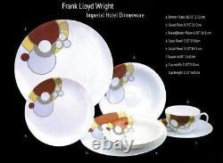 RARE NEW! Vintage NORITAKE Frank Lloyd Wright 7 pc set, Imperial Hotel Japan