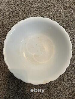 Stone China Extra Quality White Scallop Edged Serving Bowl