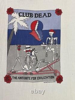 Vintage 1984 Grateful Dead shirt size large Club Dead antidote for Civilization