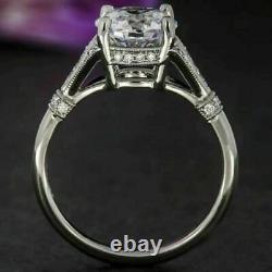 Vintage 2.85Ct White Round Lab-Created Diamond Antique Engagement Wedding Ring