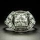 Vintage Art Deco 2.35Ct White Round Lab-Created Diamond Antique Engagement Rings