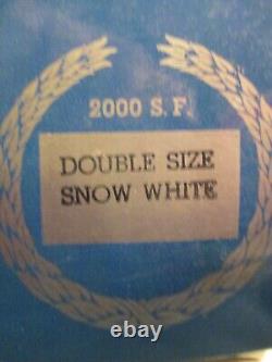 Vintage BATES George Washington's Choice SNOW WHITE Double Bedspread