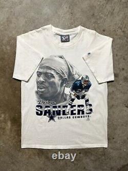 Vintage Deion Sanders Dallas Cowboys Caricature Prime Player Tee Shirt Large