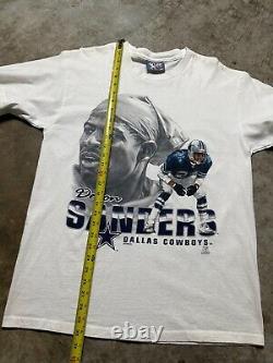 Vintage Deion Sanders Dallas Cowboys Caricature Prime Player Tee Shirt Large