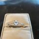 Vintage Quality 9ct White Gold, Plat & Oval Cut Diamond Solitaire Ring